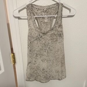 Lululemon Athletica Gray Patterned Tank Top